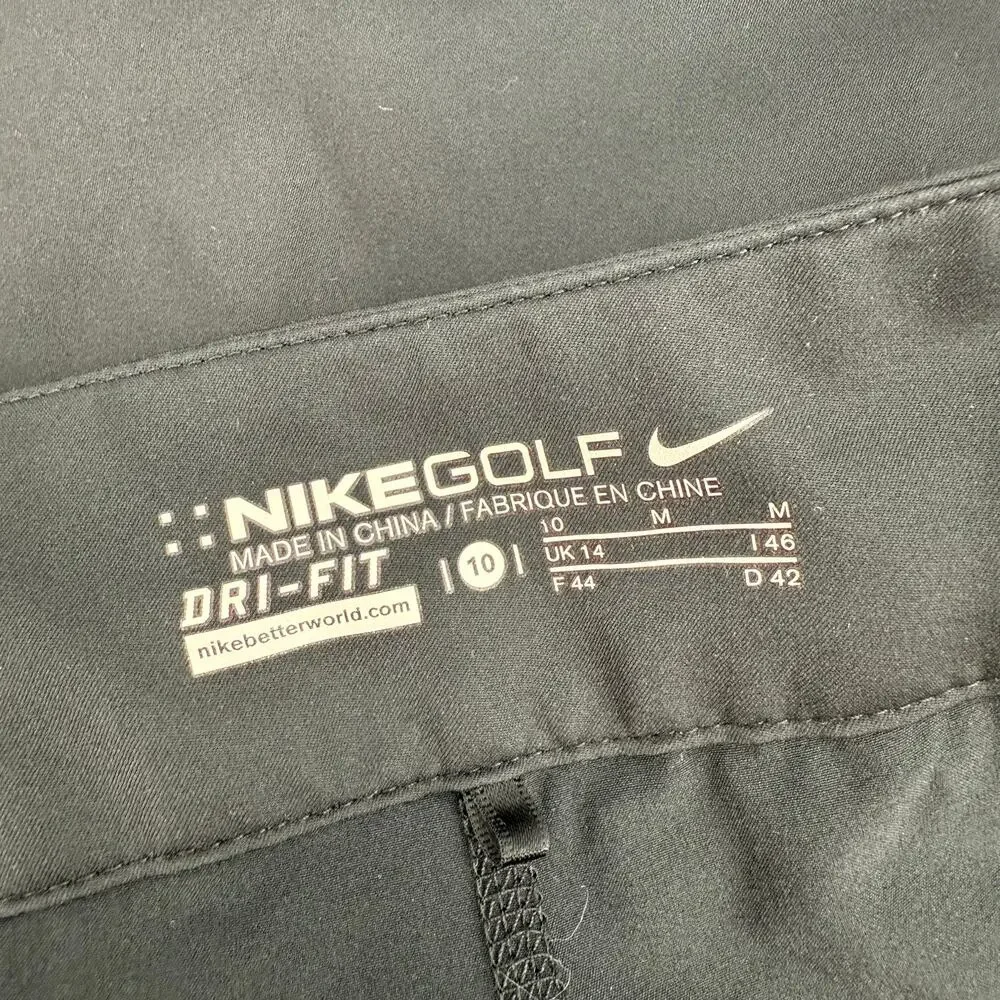 Nike Golf Skort Size 10 Black Dri-Fit Women’s Skirt with Shorts Lining Athletic